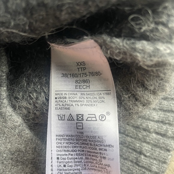 BANANA REPUBLIC Alpaca Wool Blend Cardigan Sweater Size XXS Zebra Print‎ Baggy - Picture 4 of 6